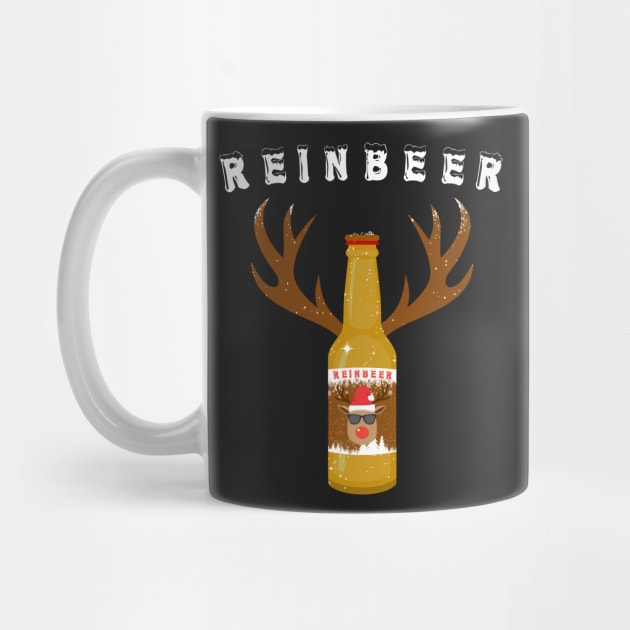 Reinbeer Beer Bottle With Antlers - X-mas Beer Party by CMDesign
